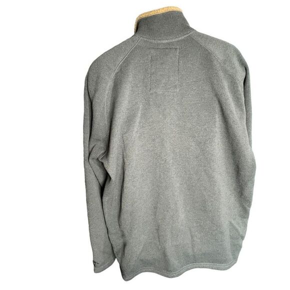 Timberland Men's Fleece Half Zip Long Sleeve Pullover Sweater Gray Tan Size 2XL - Picture 3 of 8